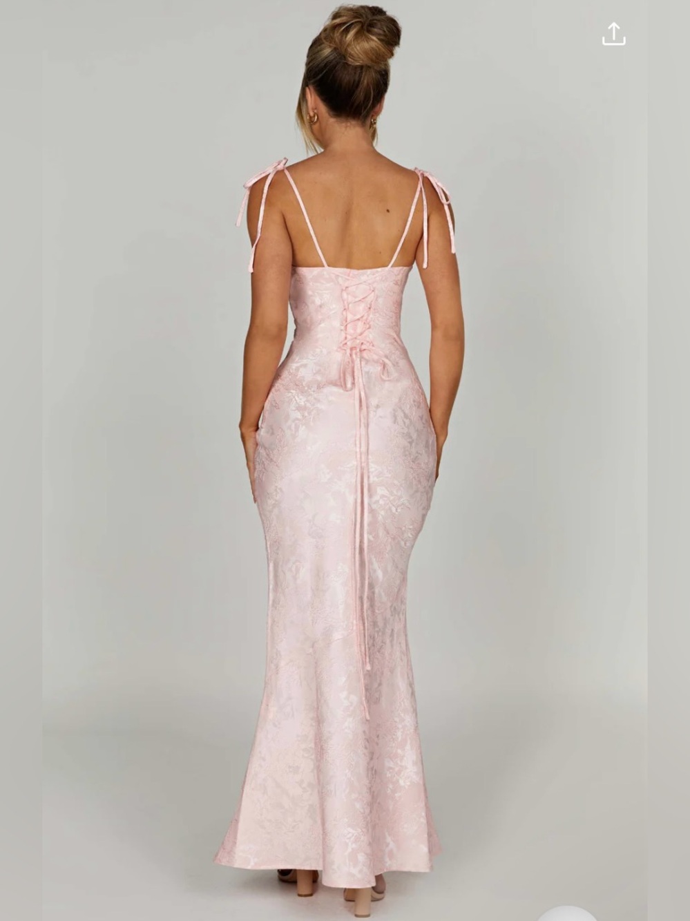 BABYBOO Whitney Maxi Dress - BLUSH, Small - Picture 2 of 3